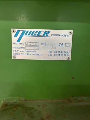 Vide palox - pommes de terre Auger Vide caisse Auger 1800 mm